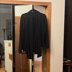 Black Open Front Cardigan